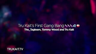 First gang bang experience for sexy Latina college girl Tru Kait