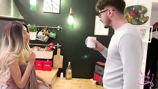 My boyfriend cheats on me by fucking my ex in the kitchen