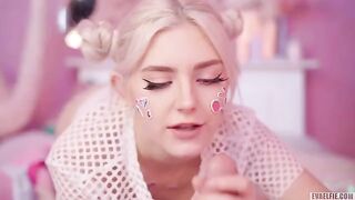 All cute girls love when guys cum on their faces with passion