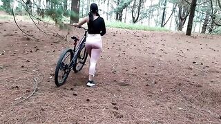A bike ride turned into hard sex with a friend in the forest