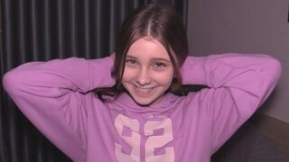 Submissive teen gets her pussy stretched hard by a huge dick