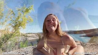 Horny Hiking adventure turns into hardcore sex on the beach with Molly Pills