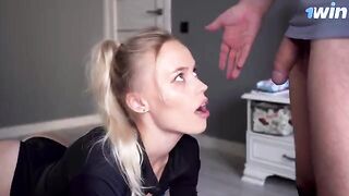 A stepmom saw my cock and she wanted to suck it, and more