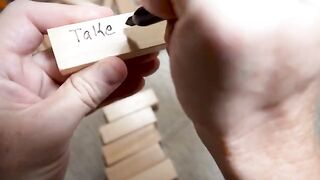 Cute baby plays board games with her stepbrother, but she’s not good at it