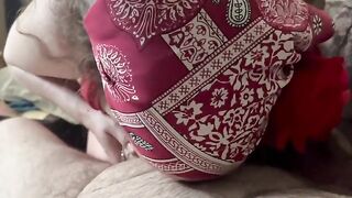 Redhead BBW Summer gets her big natural tits covered with beads and more