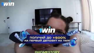 The tattooed girl passionately sucks cock and swallows cum