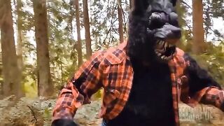 Date turned into a werewolf, pulsating creampie action
