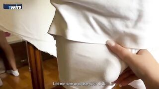 MILF stepmom with huge tits fucks her stepson and thanks him for breakfast