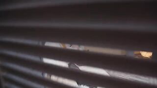 Pervert guy caught his stepsister wanking and jerking off in POV style