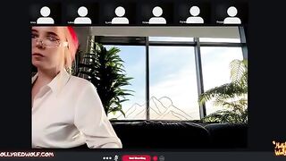 The guy checked how the girl puts on a show in a compromising position during a Zoom meeting