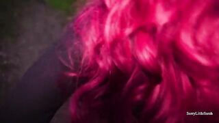 Bunch of cum in ass of Russian slut from forest