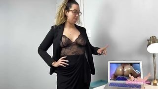 The angry wife caught her husband watching porn and she is not happy