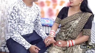 Desi Pari seduced stepbrother to fuck her on Rakhi festival with Hindi audio