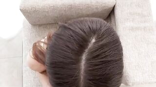 Unparalleled close-up handjob and blowjob with the stunning Asian beauty
