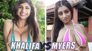 Mia Khalifa vs Violet Myers in an epic Battle Of The GOATs showdown