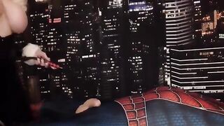 Black Cat Cosplay Plans to Steal Spider-Man's Web Fluid with Seduction