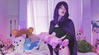 Raven discovered StarFire's toys and decided to play around in a sneaky way