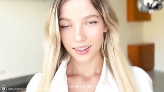 I cum on naked pics of my hot student-neighbor and then gave a huge cumshot on her face