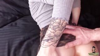 The guy teased and stuffed the ass of a young sexy beauty