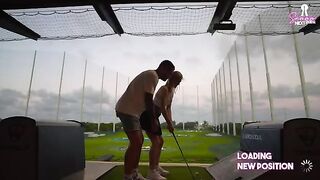 A rough sex session after a golf date with the hottie