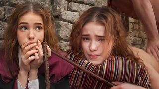Hermione Granger tries out a new spell and gets fucked hard