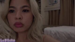 A girl got horny after shooting and gets fucked raw