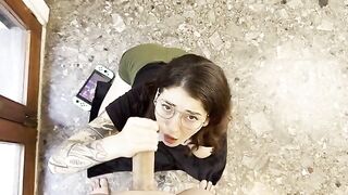 A cute gamer girl, possibly inspired by Emma Fiore, seduces with her mouth