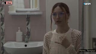 Russian schoolgirl fucked by her stepdad and his friend after class