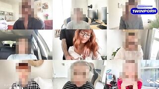 A sexy girl fucked by a guy during a Zoom meeting