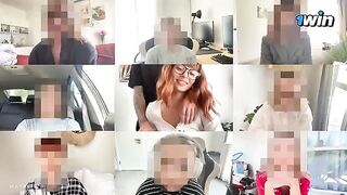A sexy girl fucked by a guy during a Zoom meeting