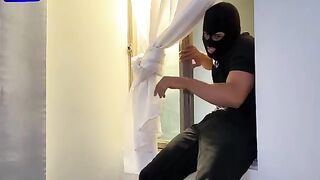 A masked intruder breaks into the house of busty MILF Lina Henao