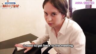Babe offers a blowjob, but she won't go further, damn!