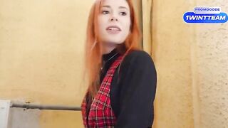 Redhead busty beauty Luna Rishi gets banged hard