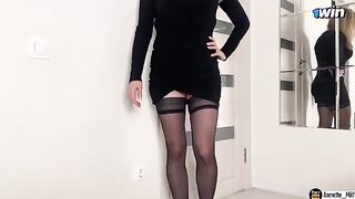 A stepmom checks her son’s pants to see if he is ready