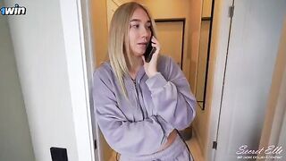 The best friend's girlfriend caresses her pussy, but does not allow penetration