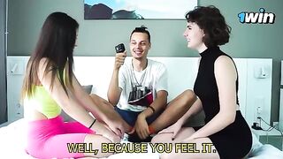 Guess the Body Part Challenge with a sensual lesbian twist, featuring real couples