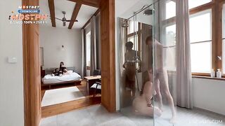 They saw their friends fucking in the shower and wanted to join