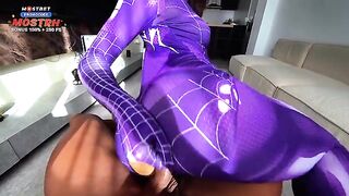 Mary J steals Miles Morales' powers with multiple creampies in this spicy scene