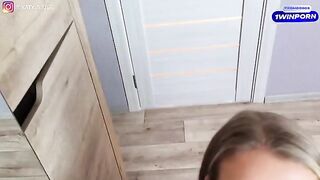 The pretty woman, SWife Katy, tried on sexy lingerie and fucked