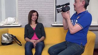 Brunette teen gets fucked at fake casting session