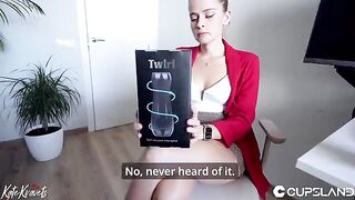 The secretary checked the new stroker on her power with Kate Kravets