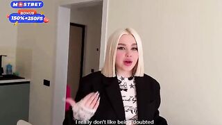 A disgruntled neighbor gets fucked hard by a hot blonde in POV