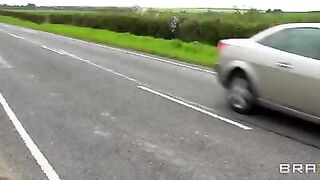 A man fucked a juicy beauty on the hay, it was amazing