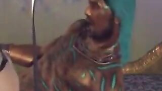 A cute brunette girl is having fun with a guy’s big dick