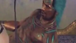 A cute brunette girl is having fun with a guy’s big dick