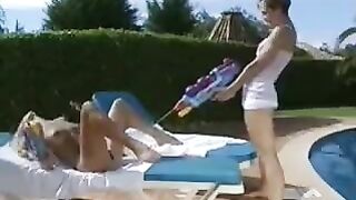 Skinny lesbian lovers enjoy each other with delicate caresses and passionate intimacy