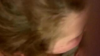 I put my cock in the mouth of a sexy blonde on the eggs