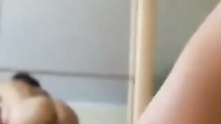 A couple enjoys private time together, with the girl showcasing excellent oral skills in a steamy homemade POV scene