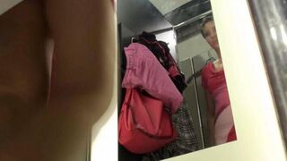 The guy spied on a girl in the locker room of the store