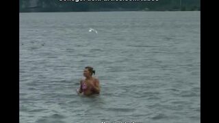 Outdoor sex of young Russian students in a group, featuring eponer action